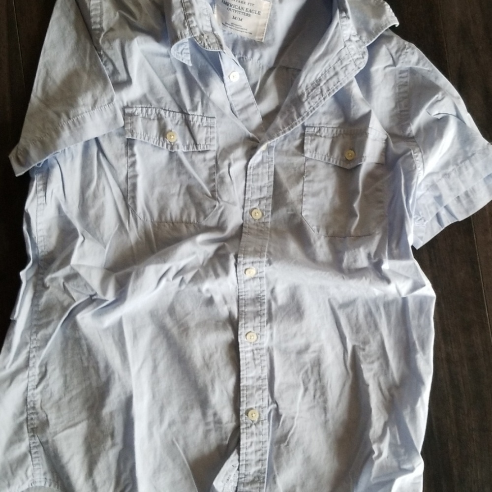 Mens button short sleeve vintage AE shirt